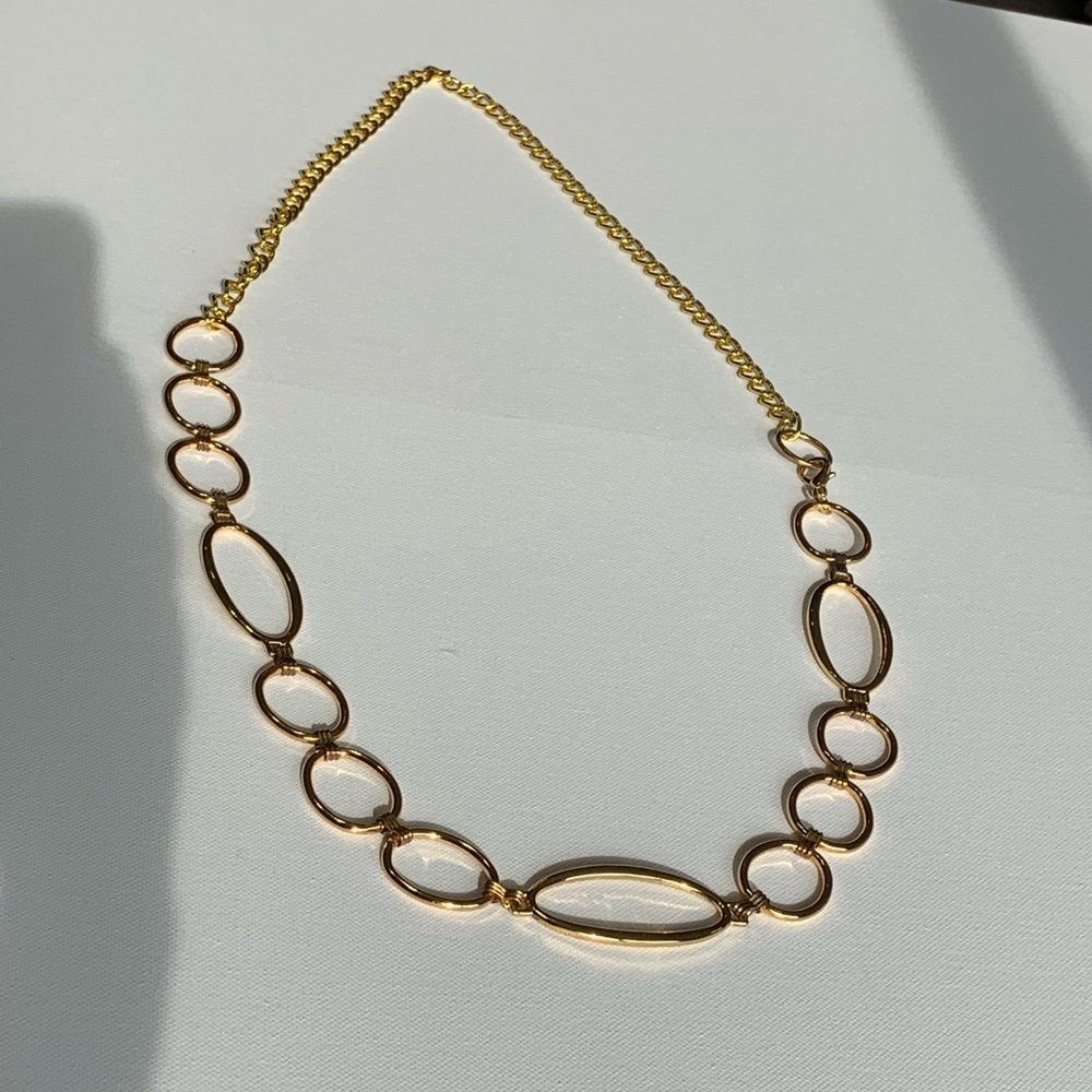 Gold oval link chain belt 47” total large